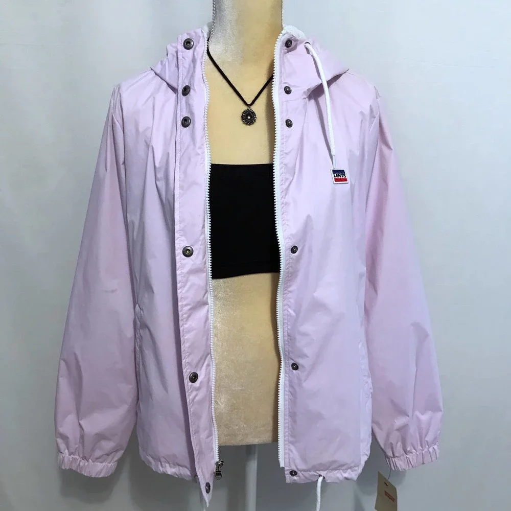 ❌SOLD❌ Levi’s NWT Light Lilac Windbreaker Jacket for Women XL - Picture 10 of 15